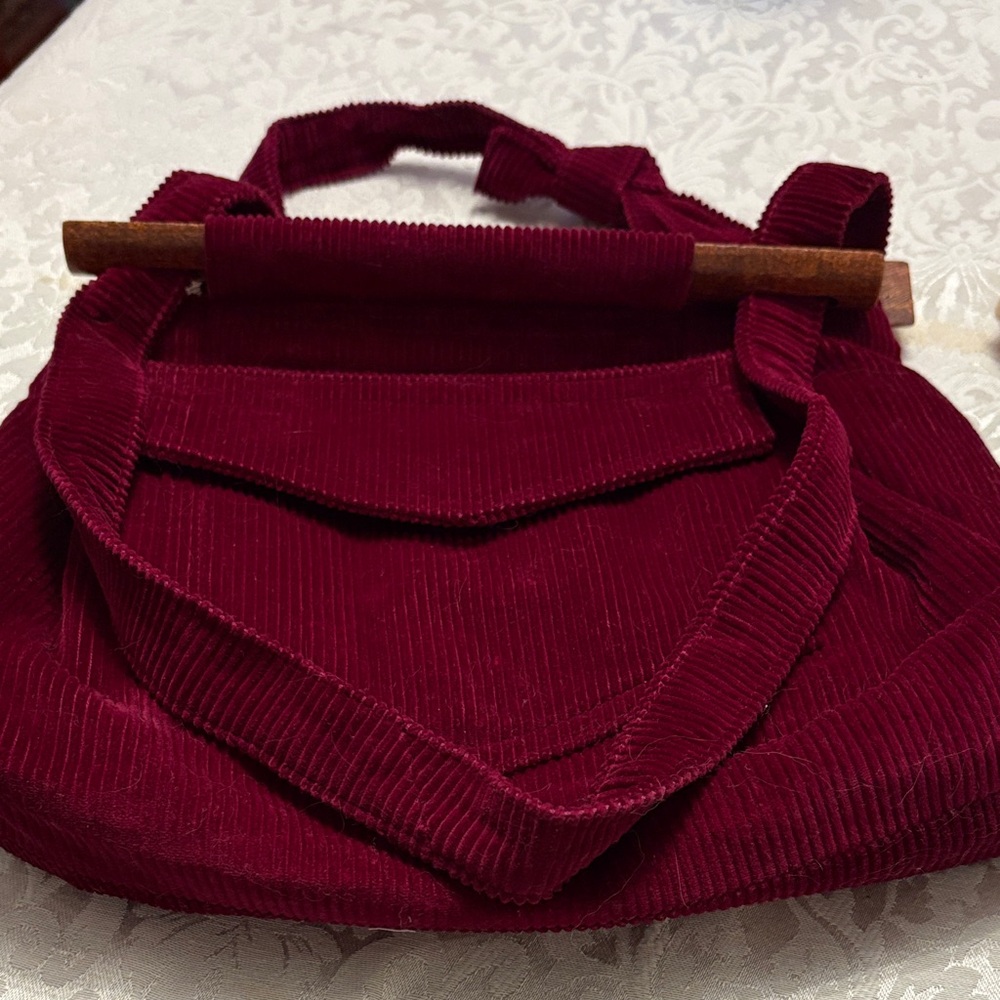 Vintage The Mouse Housery Original Corduroy Handbag